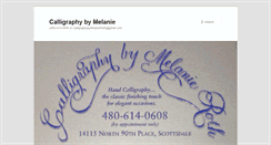 Desktop Screenshot of calligraphybymelanie.com